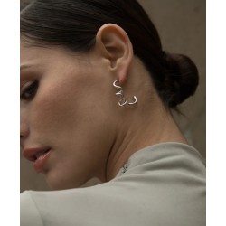 PENDIENTES PLATA DISEÑO TIRABUZÓN