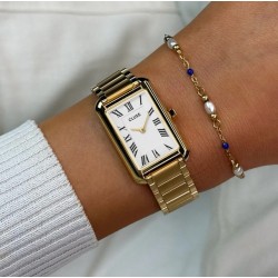 Belisenna Watch Steel, White, Gold Colour