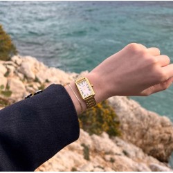 Belisenna Watch Steel, White, Gold Colour