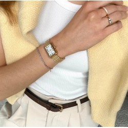 Belisenna Watch Steel, White, Gold Colour