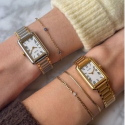 Belisenna Watch Steel, White, Gold Colour