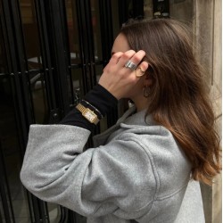 Belisenna Watch Steel, White, Gold Colour