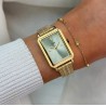 Fluette Watch Steel, Sage Green, Gold Colour