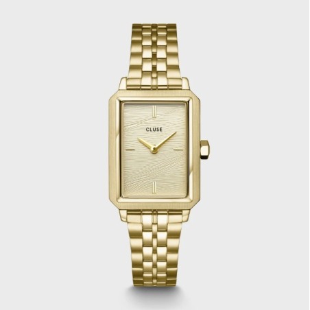 Fluette Watch Steel, Sand Texture Full Gold Colour