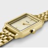 Fluette Watch Steel, Sand Texture Full Gold Colour