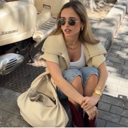 Fluette Watch Steel, Sand Texture Full Gold Colour