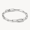 Pulsera Charm Paperclip con un Connect Link plata