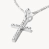 Colgante Charm cruz con piedras blancas Connect plata