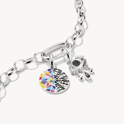 Colgante Charm Miércoles lágrimas negras Circonita Connect Plata