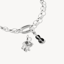 Colgante Charm Miércoles lágrimas negras Circonita Connect Plata