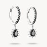 Pendientes Aro True Romance con colgante Circonita Plata
