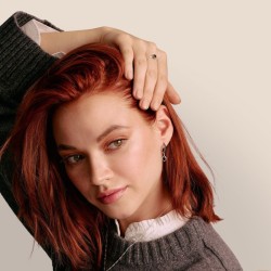 Pendientes Aro True Romance con colgante Circonita Plata