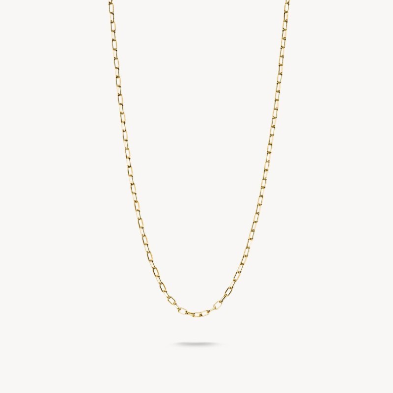 Collar Charm Paperclip baño de oro