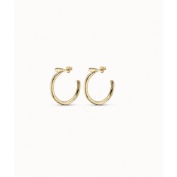 Pendientes redondos bañados en oro de 18k