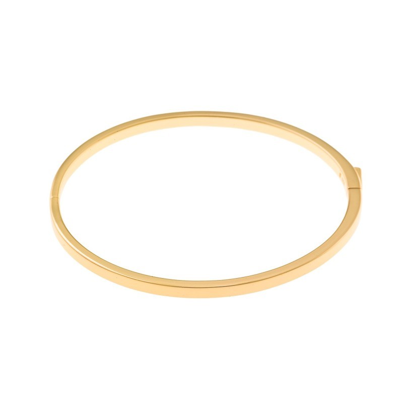 PLATA SALVATORE PULSERA DORADA TUBO CUADRADO