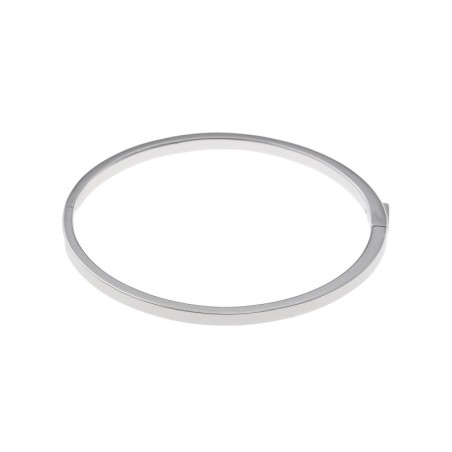 PLATA SALVATORE PULSERA RODIO TUBO CUADRADO