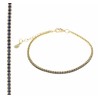 Pulsera Blink plata chapado dorado circonitas brillantes tanzanita