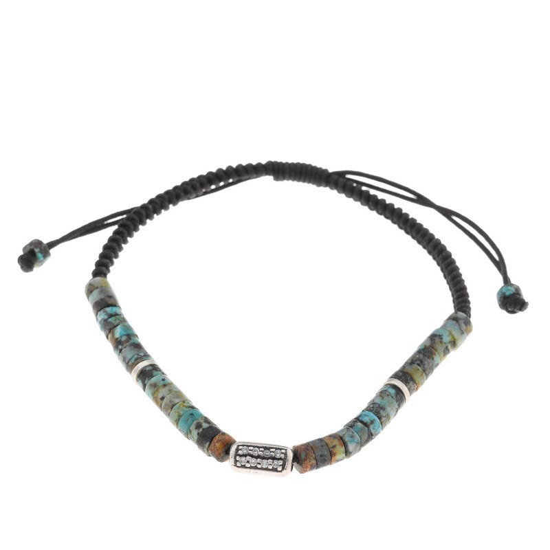 PULSERA BARRA EN RODIO CIRCONITAS