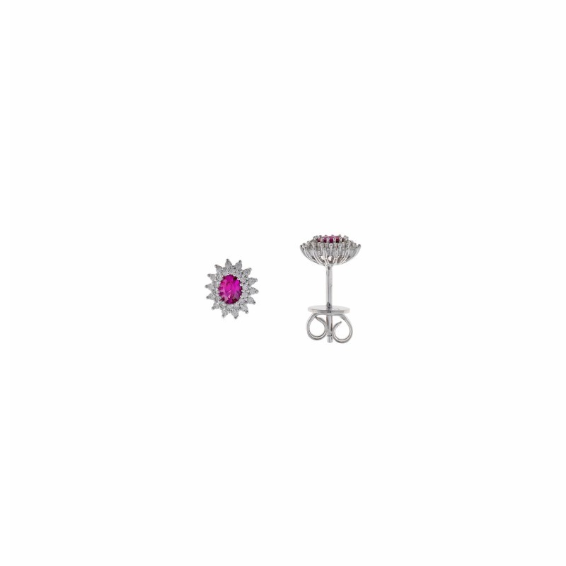 PENDIENTES ROSETÓN RUBI