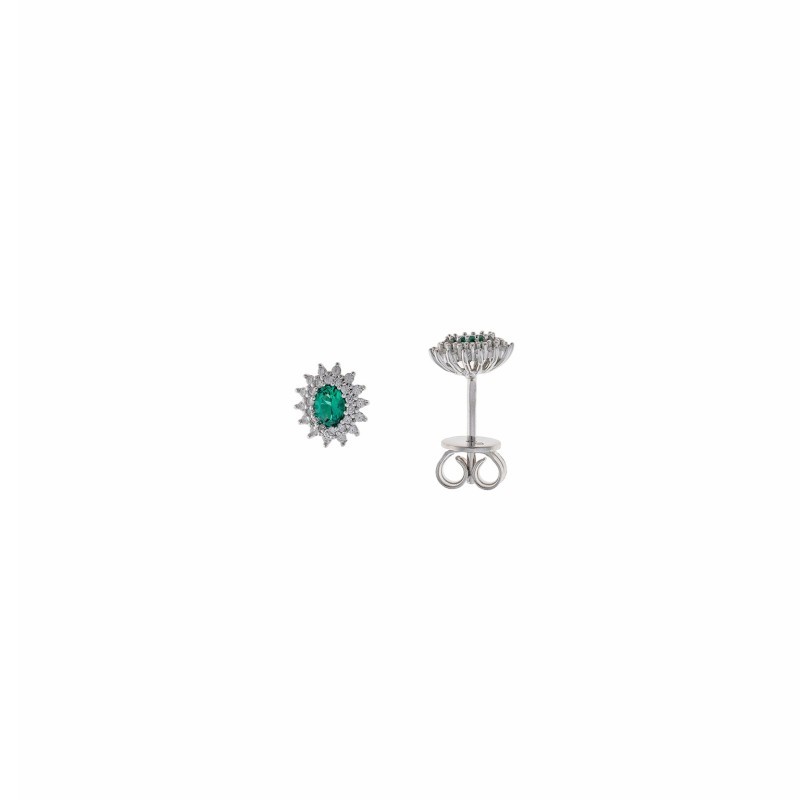 PENDIENTES ROSETÓN ESMERALDA