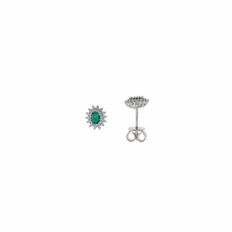 PENDIENTES ROSETÓN ESMERALDA