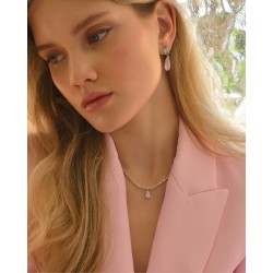 PENDIENTES PLATA RODIO CIRCONITA BAGUET NANO VERDE