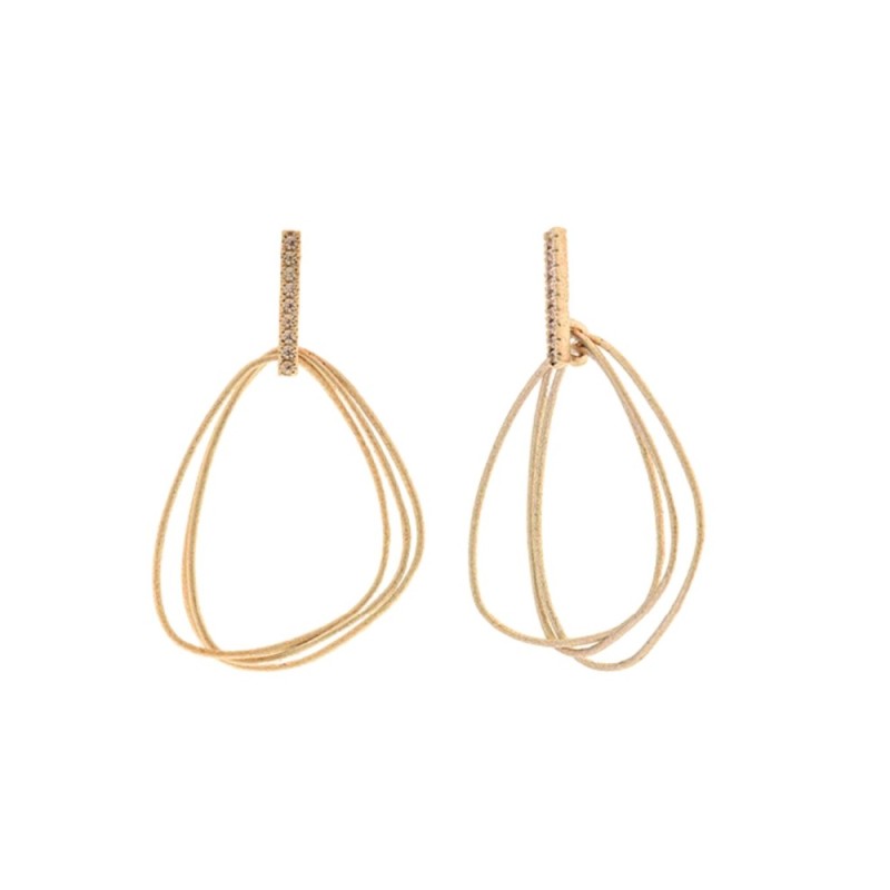 PLATA SALVATORE PENDIENTES CHAPADO DORADO MATE