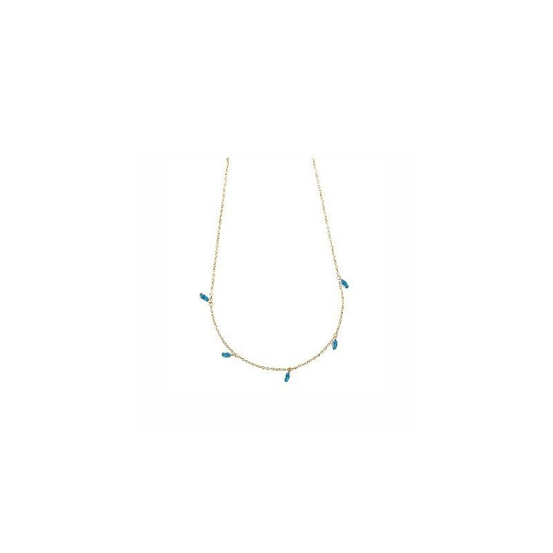 PLATA SALVATORE COLLAR CIRCONITAS AZULES