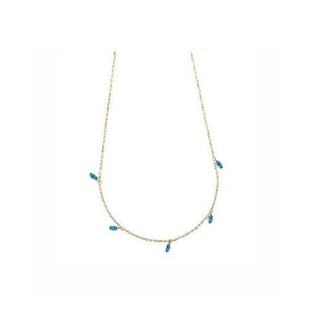 PLATA SALVATORE COLLAR CIRCONITAS AZULES