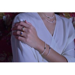 PLATA SALVATORE PULSERAS MALAQUITA Y PERLAS