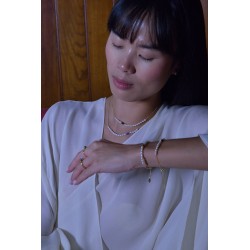 PLATA SALVATORE PULSERAS MALAQUITA Y PERLAS