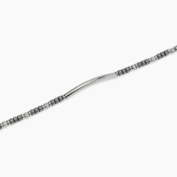 Pulsera de acero y hematita