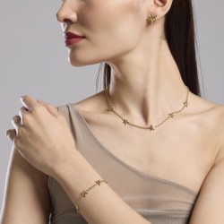 Pendientes dorados con forma de estrella de mar