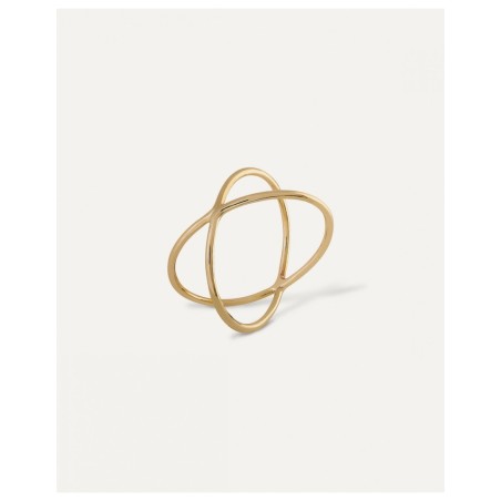 ANILLO DOBLE LISO CRUZADO
