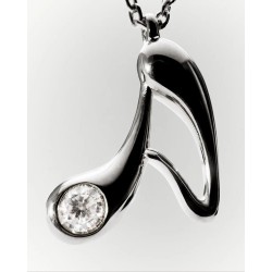 Collar con colgante de plata con la inicial A