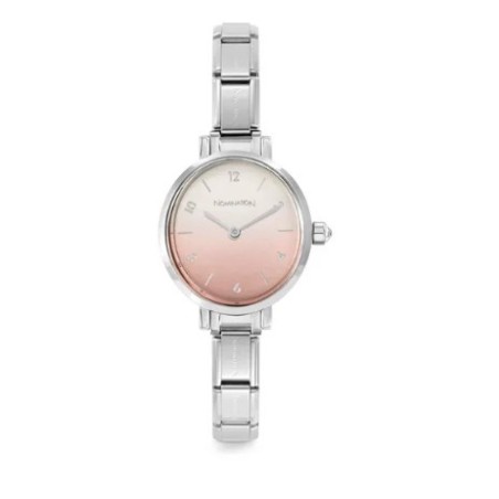 Reloj Time con esfera oval Rosa esfumado