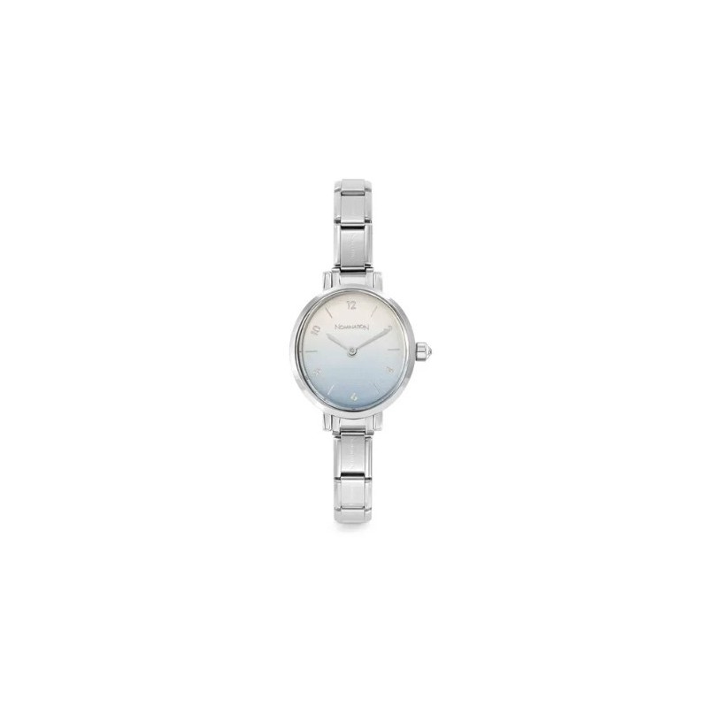 Reloj Time con esfera oval Azul esfumado