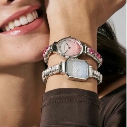 Reloj Time con esfera oval Azul esfumado