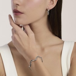 Pendientes de aro abiertos ondulados