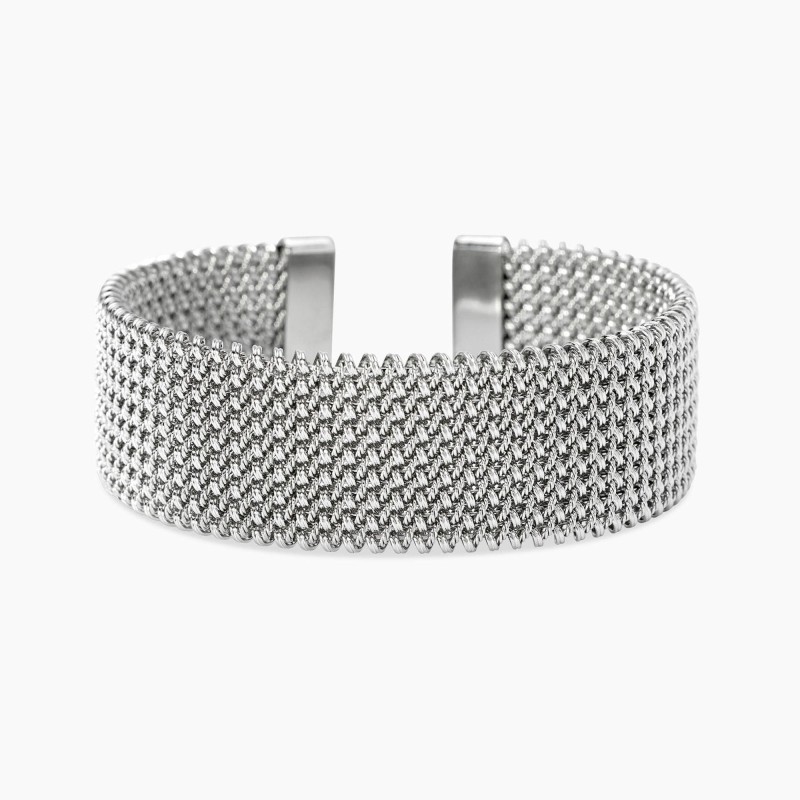 Pulsera cuff con malla mesh