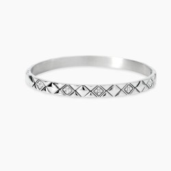 Pulsera matelassé en acero