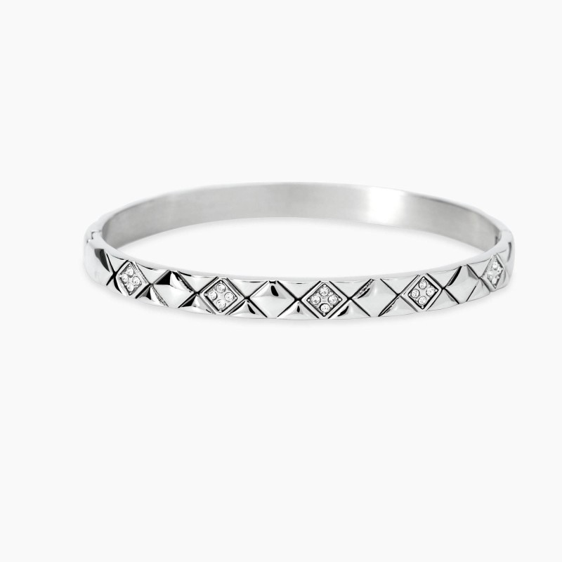 Pulsera matelassé en acero