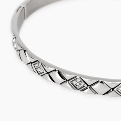 Pulsera matelassé en acero
