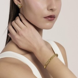 Pulsera matelassé en dorado