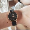 Boho Chic Petite Watch Mesh, Full Black, Rose Gold Colour