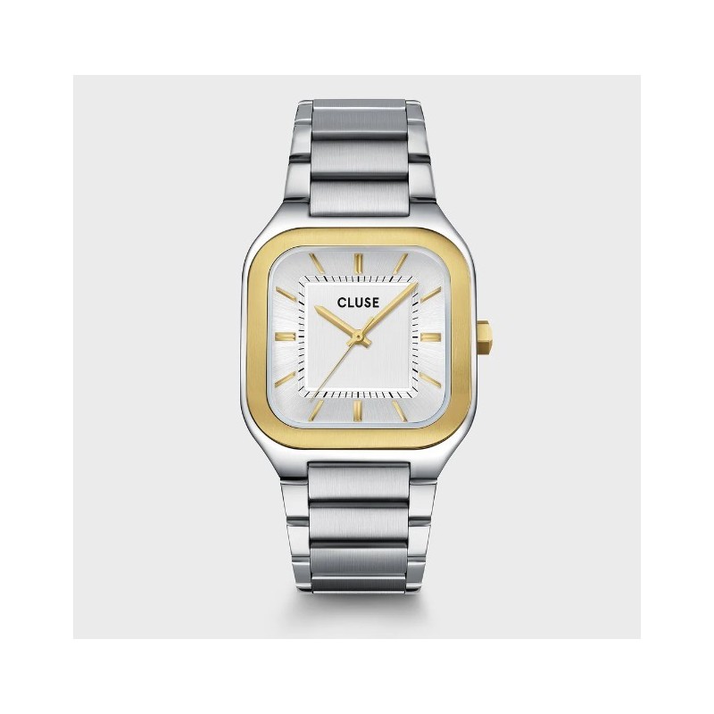 Quadrus Watch Steel, Silver, Two Tone