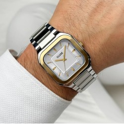 Quadrus Watch Steel, Silver, Two Tone