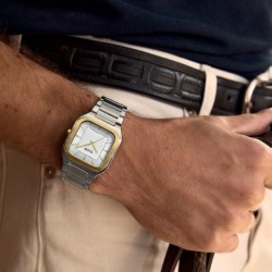 Quadrus Watch Steel, Silver, Two Tone