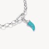 Colgante Charm diente turquesa Original plata