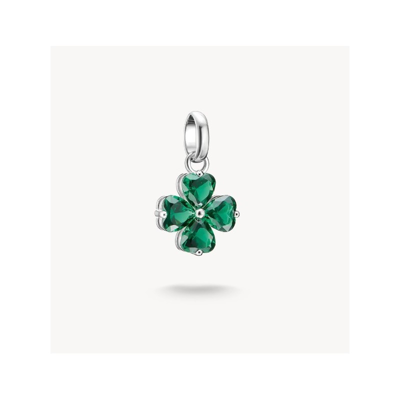 Colgante Charm trébol de cuatro hojas Connect plata
